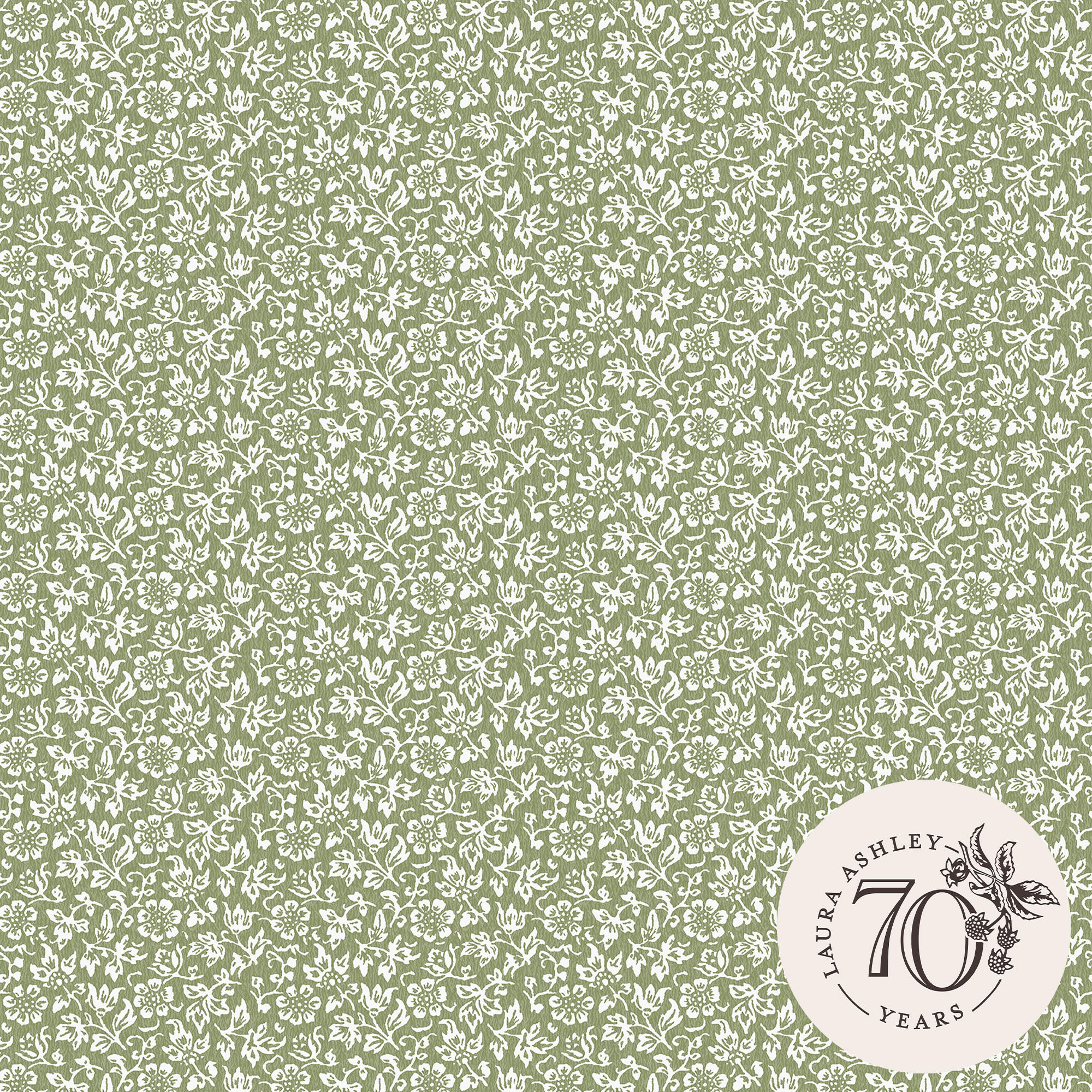 VLIESTAPETE Sweet Alyssum Moosgrün - Grün, Papier/Kunststoff (52/1000cm) - Graham & Brown