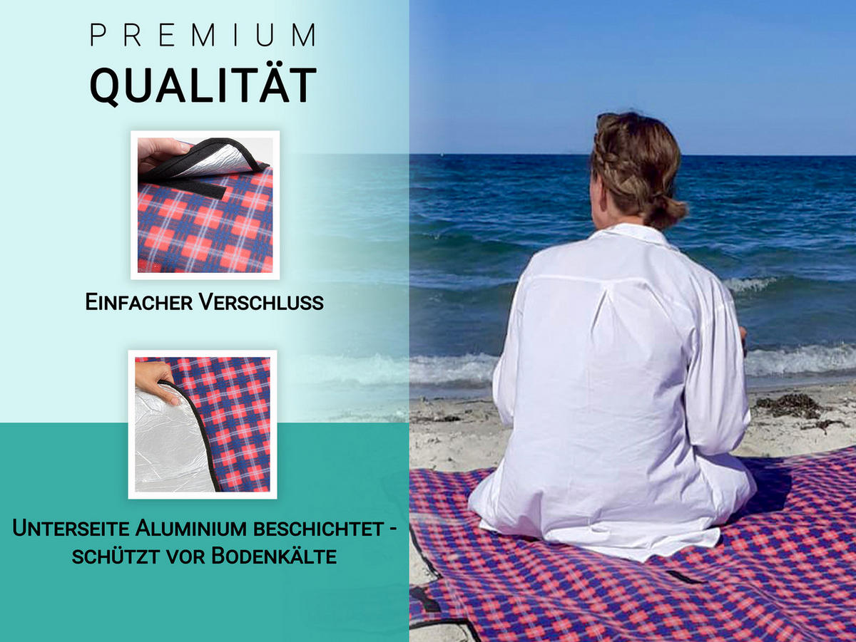 PICKNICKDECKE, 100% Polyester - Rot, Textil (200/200cm) - Zollner24