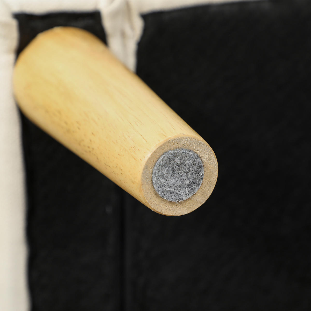 ZWEISITZER-SOFA DE-06502 Knopfheftung, Kautschukholz Cremeweiß - Creme, Holz/Textil (117/78/62cm) - ComfortXL