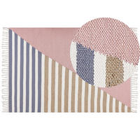 TEPPICH geflochten Engiz 200/140 cm - Multicolor, Textil (140/200cm) - Beliani