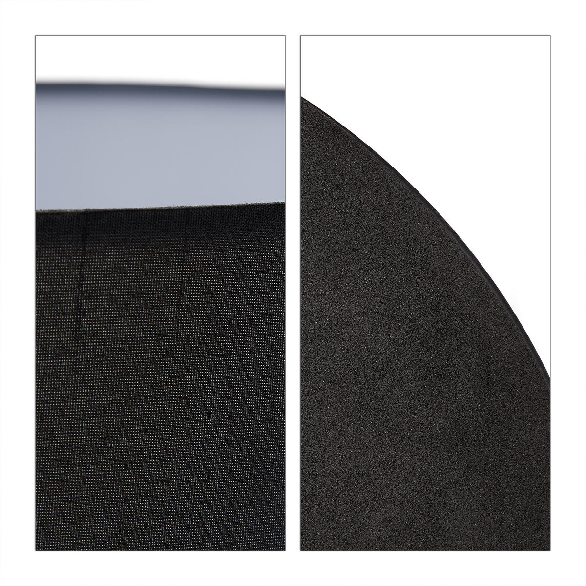 STEHLAMPE - Schwarz, Textil/Metall (40/40/163cm) - Relaxdays