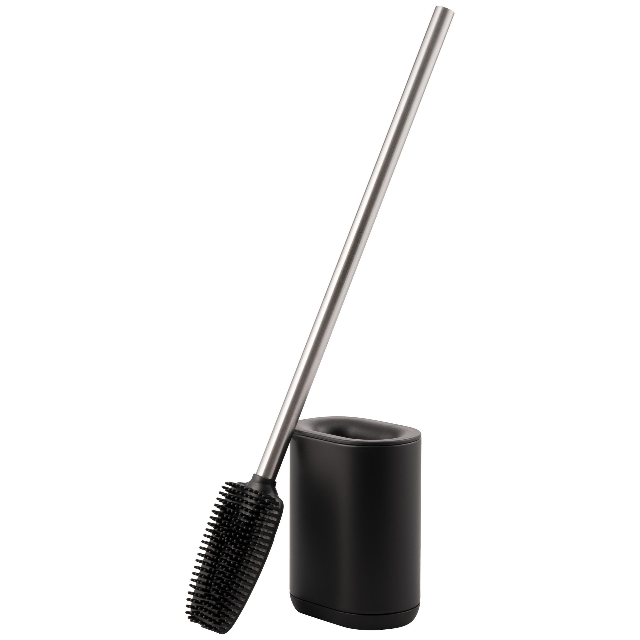 WC-GARNITUR BARBENA, schwarz, Kunststoff Edelstahl - Schwarz, Metall (11/53/4cm) - bremermann