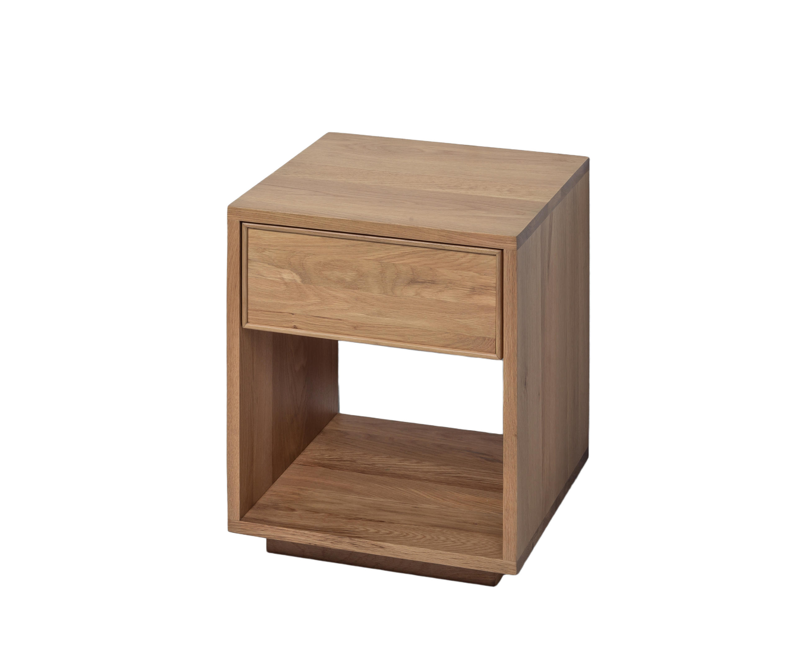 NACHTTISCH Emma 2, Natur Massiveiche - Beige, Holz (40/50/38cm) - WOODEK