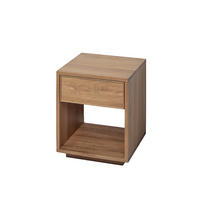 NACHTTISCH Emma 2, Natur Massiveiche - Beige, Holz (40/50/38cm) - WOODEK