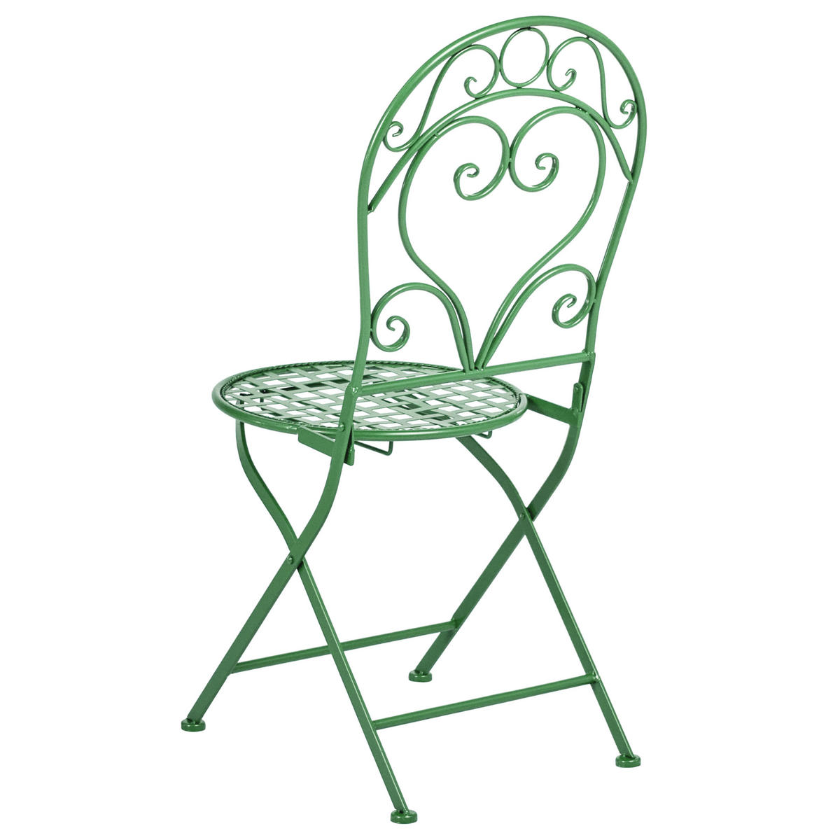 GARTENSTUHL 2er Set Metall Grün Albinia - Grün, Metall (42/94/55cm) - Beliani