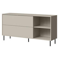 KOMMODE Masha 150 2D2P - Kaschmir/Schwarz, Holzwerkstoff/Metall (151/75/39cm) - MIRJAN24