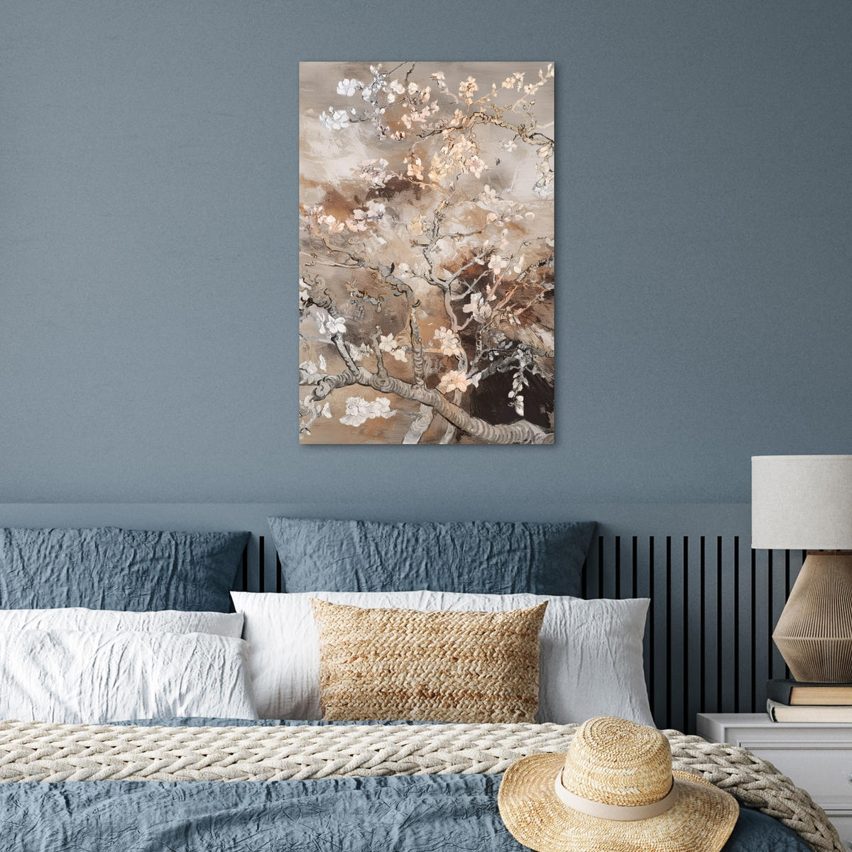 POSTER Mandelblüte - Kunst - Van Gogh - Beige - Abstrakt 40x60 cm - Braun, Papier (40/60/0.1cm) - MuchoWow