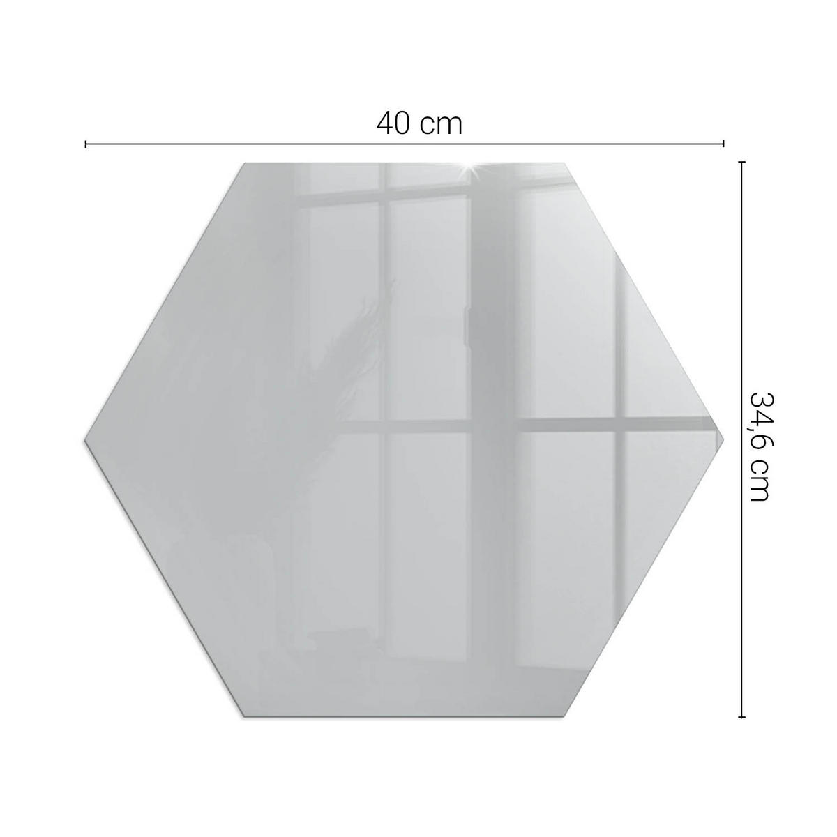GLASPLATTE für Kamin h40 cm Grau - Grau, Glas (40/40/0.4cm) - ArtPrintCave