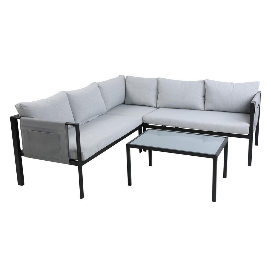 Thumbnail - TPFGarden Sitzgruppe, Schwarz, Metall, Gartenmöbel, Gartenmöbel-Sets