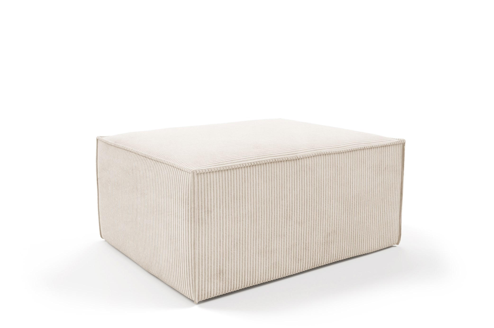 POUF Orto Beige, Hocker - Beige, Holzwerkstoff (100/42/82cm) - Bettso