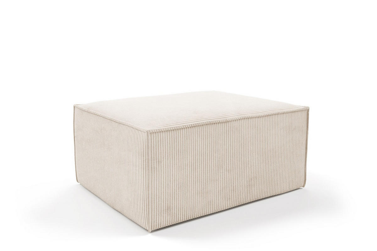 POUF Orto Beige, Hocker - Beige, Holzwerkstoff (100/42/82cm) - Bettso