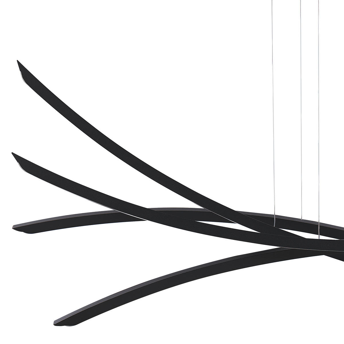 HÄNGELEUCHTE Calao 17/160/160 cm - Schwarz, Metall (17/160/160cm) - Beliani