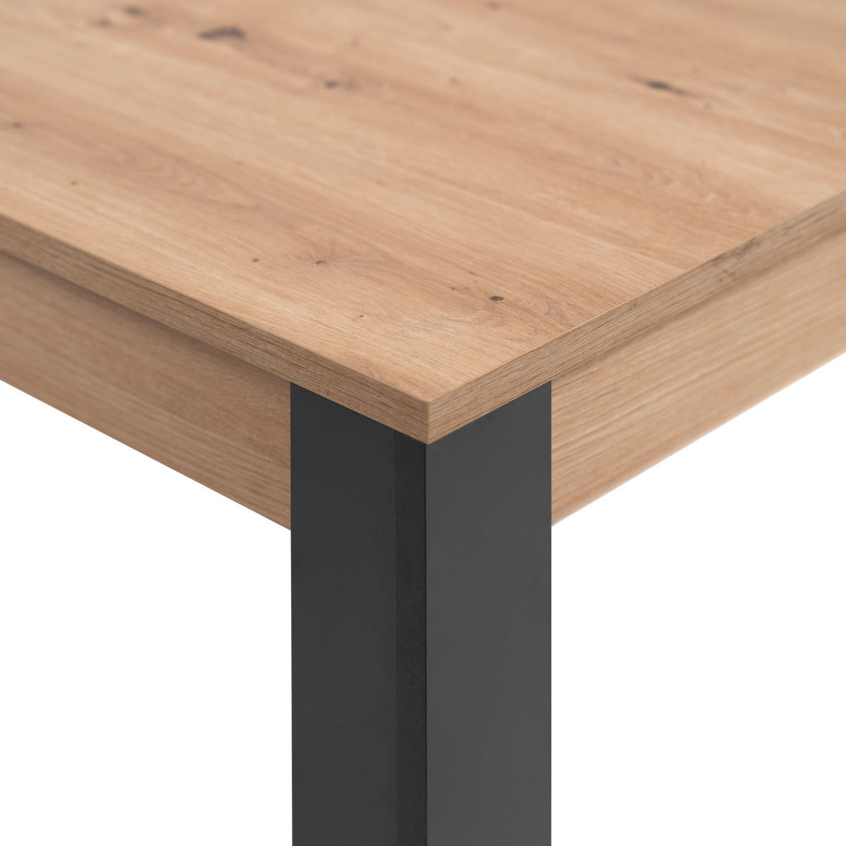 ESSTISCH ausziehbar von 150 bis 200 cm Dekor Artisan-Eiche und Schwarz 150/80/75 cm - Eschefarben, Holzwerkstoff (200/80/75cm) - Calicosy