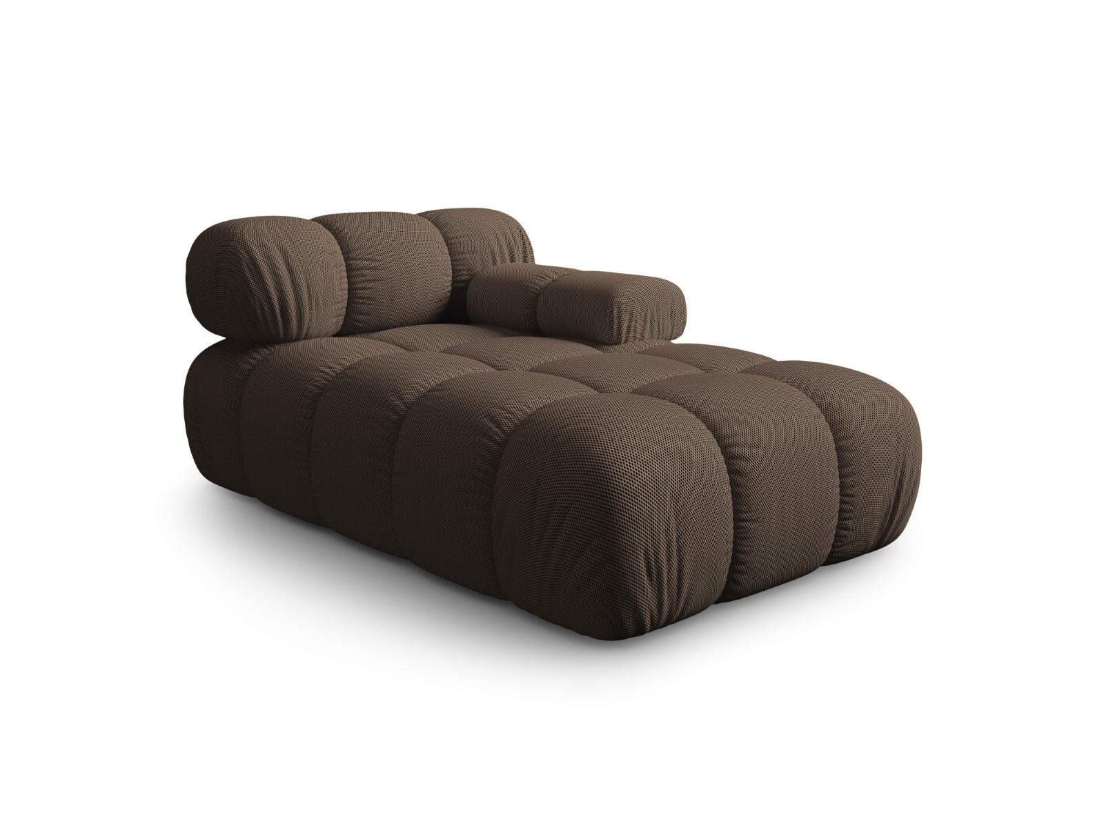 CHAISELONGUE rechts Bellis aus 3D-Stoff braun - Braun, Textil (94/70/155cm) - Micadoni