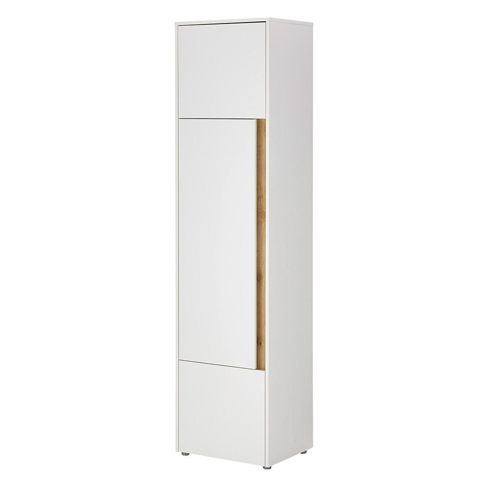 STAURAUMSCHRANK Crisp-61 - Weiß, Holzwerkstoff (50/200/40cm) - Lomado