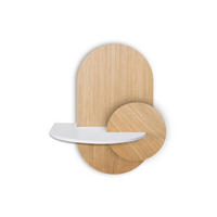 NACHTSTAND ALBA mit versteckter Aufbewahrung Oval - Eichefarben/Weiß, Holz (60/55/45cm) - Woodendot
