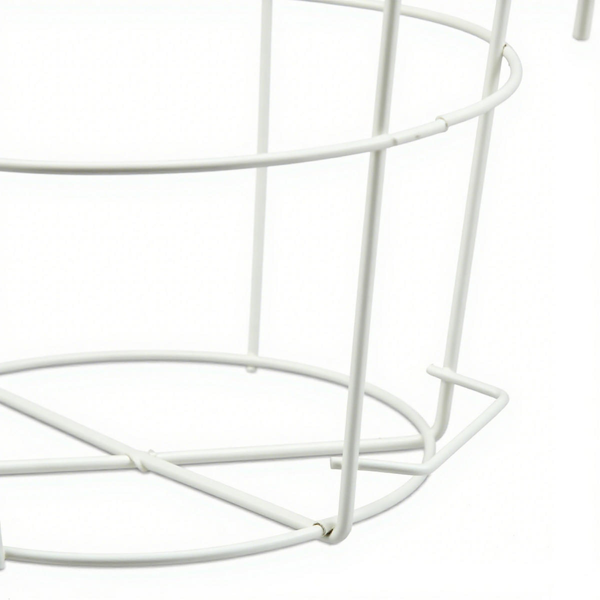 6XZÁVĚSNÝ květináč - bílá, kov (20/21/26cm) - Relaxdays