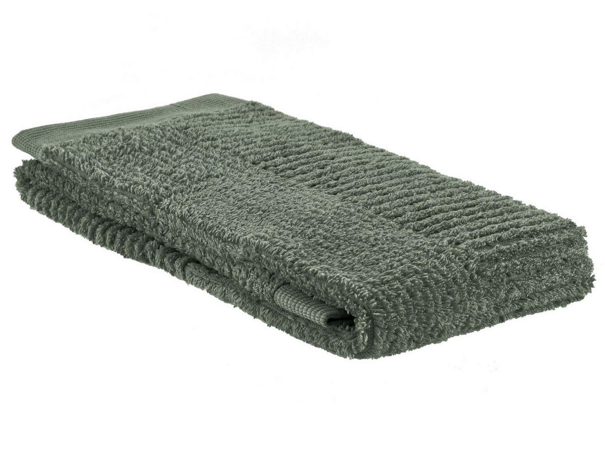 HANDTUCH Classic olive green 50/100 cm - Olivgrün, Textil (50/100cm) - Zone Denmark