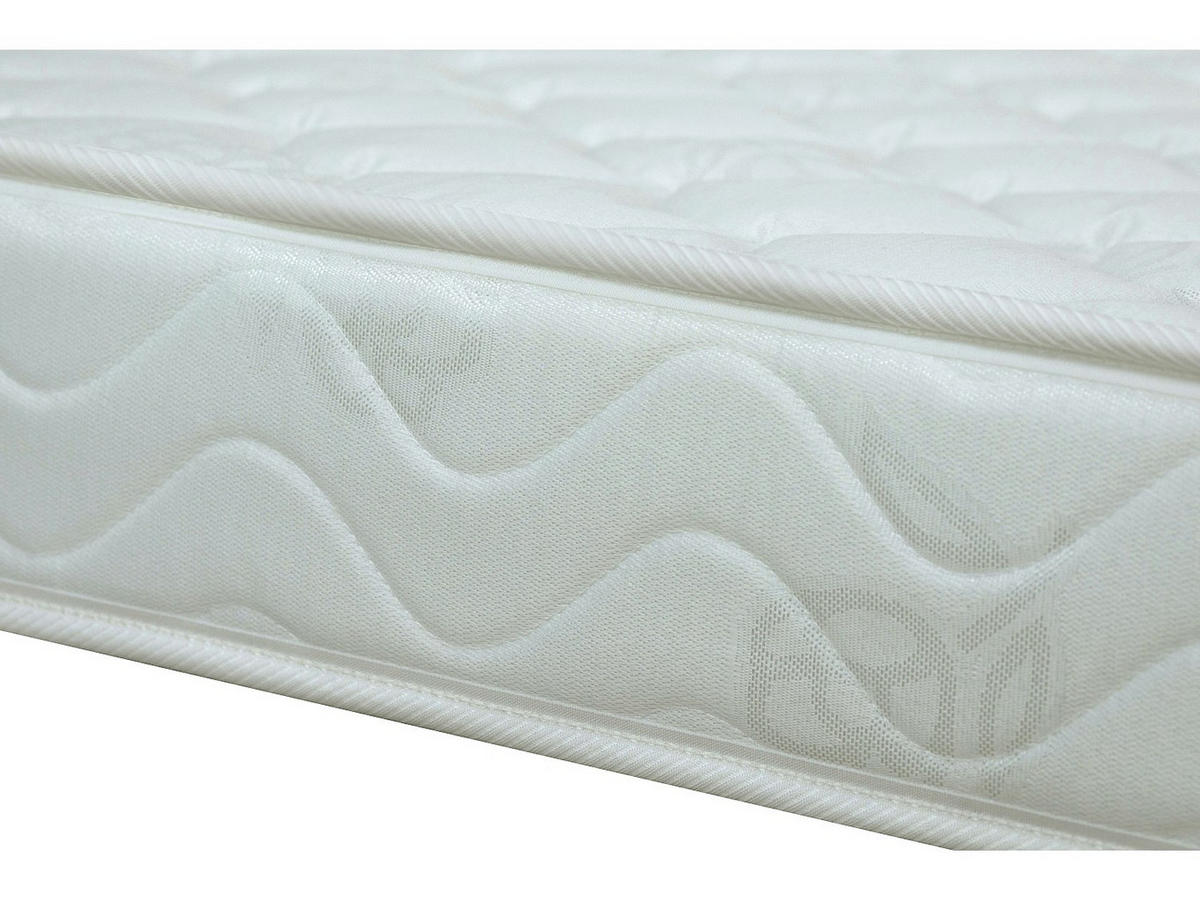 STANDARDMATRATZE - 1 Person - stoff - weiß Zeus - Weiß, Textil (90/190cm) - Vente-Unique
