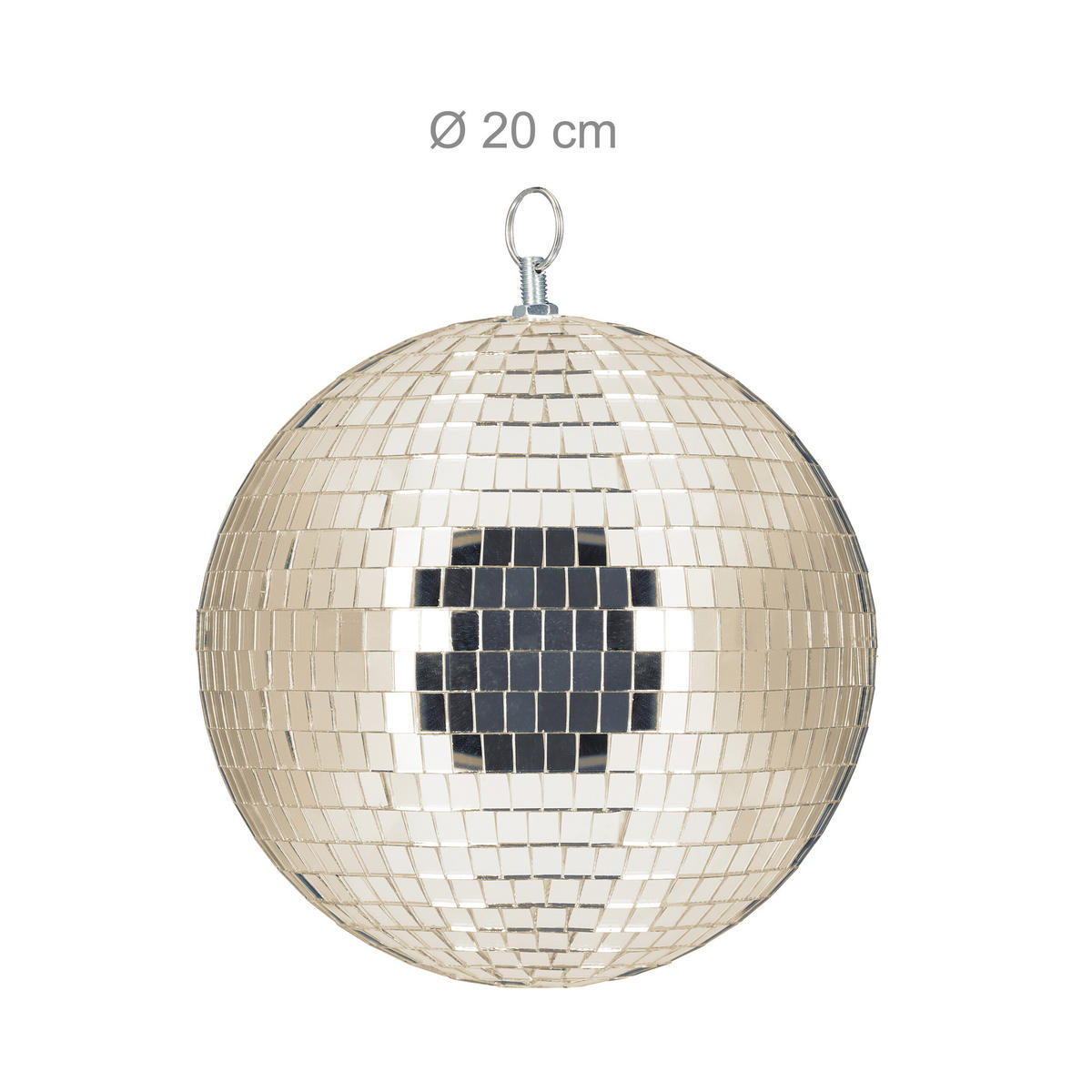 DISCOKUGEL - Beige, Glas/Textil (20/20/20cm) - Relaxdays