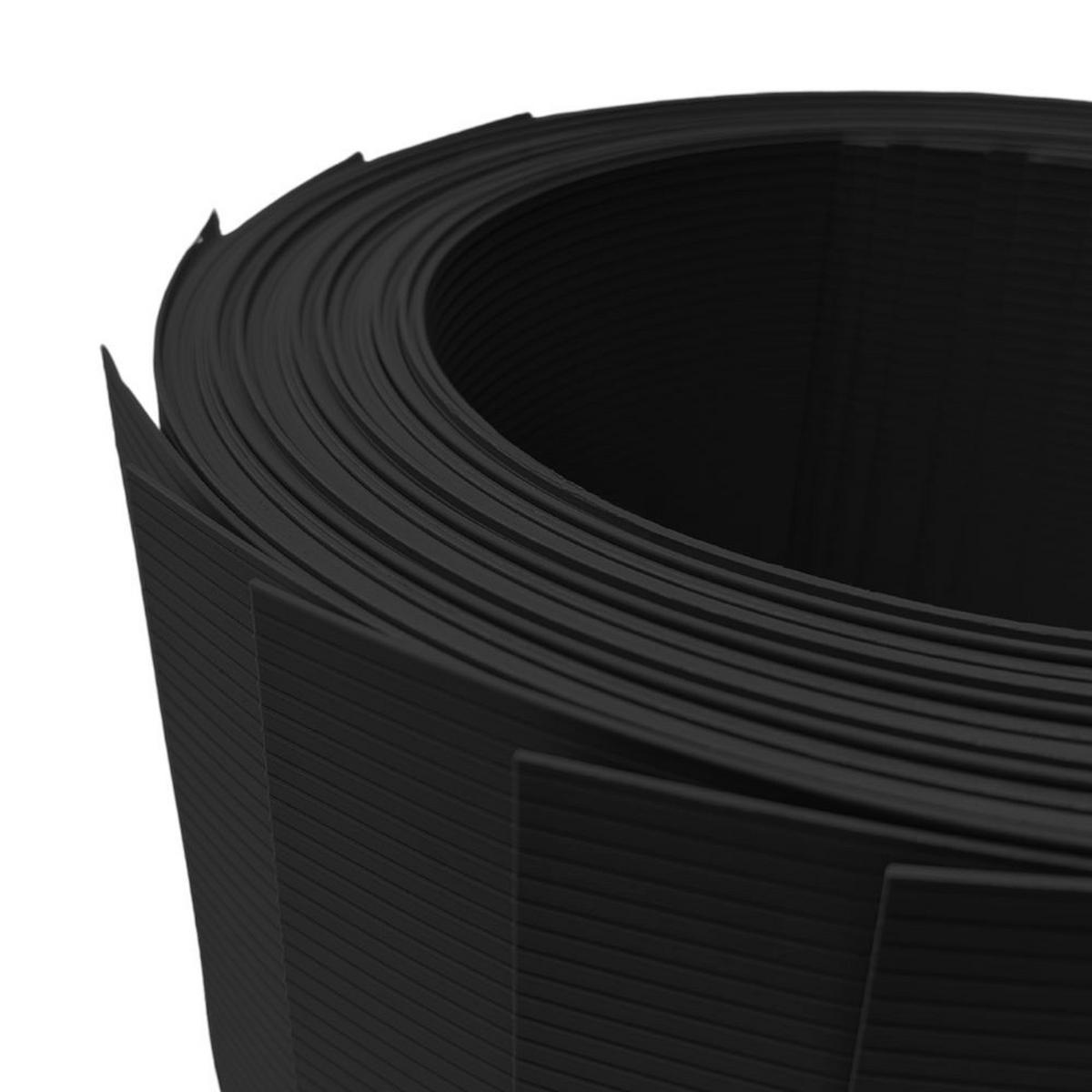 SICHTSCHUTZSTREIFEN Rille 10x Einzelstreifen 2,55m Sichtschutz Schwarz, 10 x 2,55m - Schwarz, Kunststoff (2550/19cm) - ZAUN|ZU
