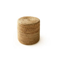 RUČNO izrađen puf od jute Jutta svijetlosmeđa 40x40x40 cm - svijetlo smeđa, tekstil (40/40/40cm) - benuta Pure