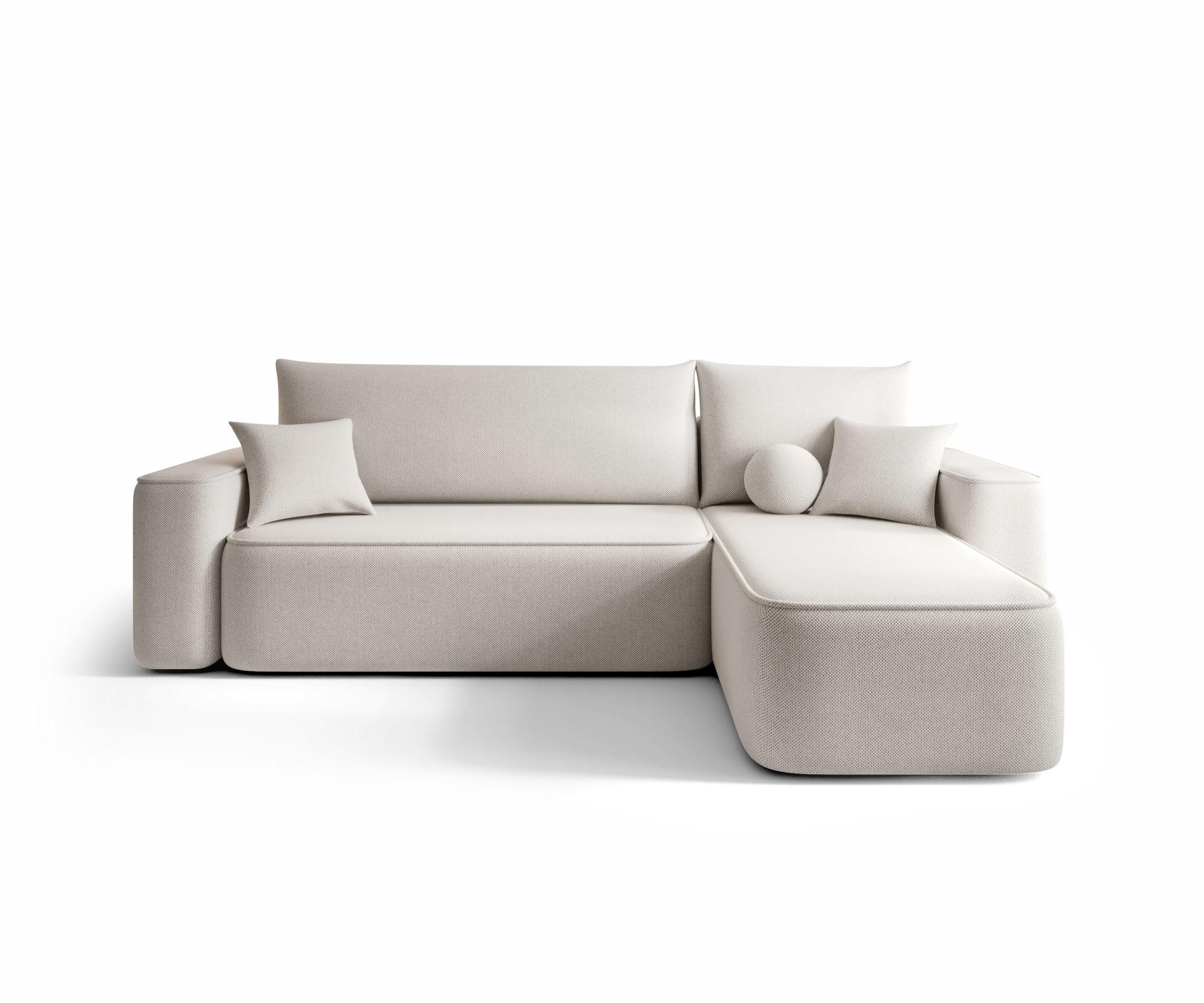 ECKSOFA mit Schlaffunktion SENNO Curio 02 Rechts - Creme, Textil (250/150cm) - Bedante