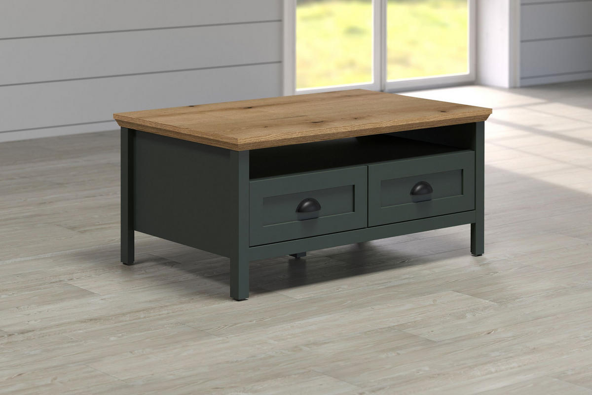 ESSTISCH Stanton Grün - Grün, Holzwerkstoff (45/101/101cm) - Trendteam