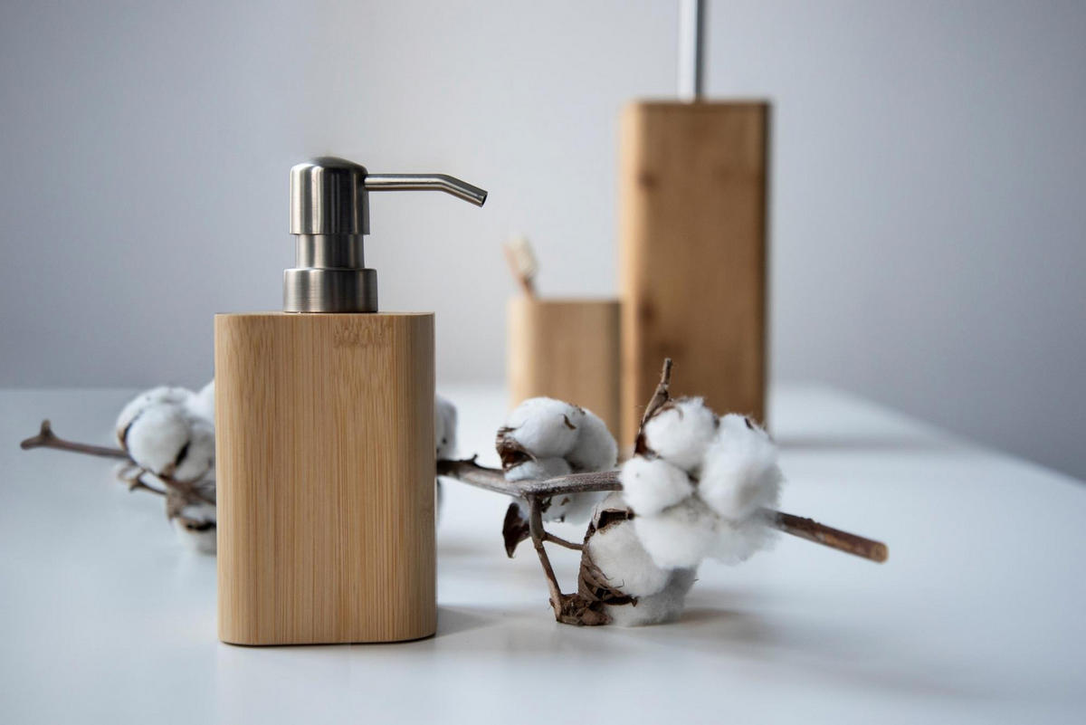 SEIFENSPENDER Bambus Bambusa 220 ml 7,2/9,3/16,5 cm - Braun, Naturmaterialen (9.3/16.5/7.2cm) - Wenko