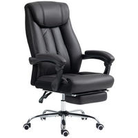 BÜROSTUHL höhenverstellbarer Computerstuhl neigebarer Drehstuhl für Büro Schwarz - Schwarz, Textil (70/119/66cm) - HOMCOM