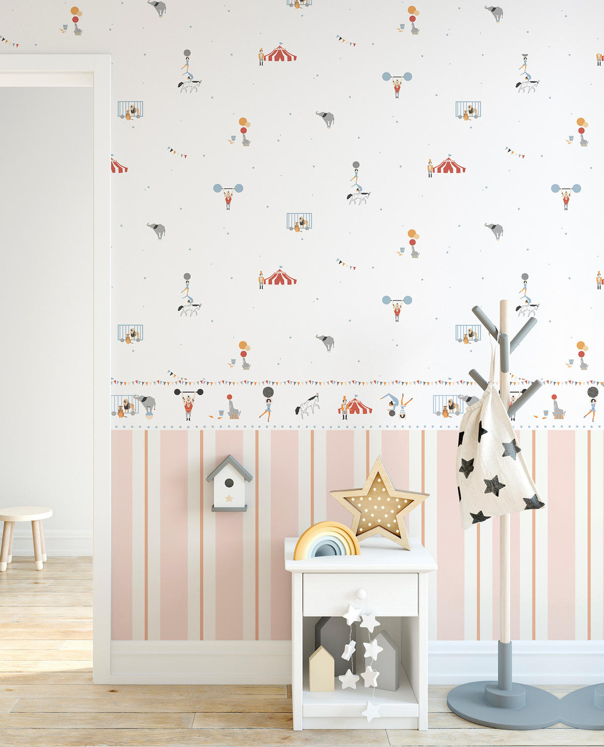 TAPETE Streifen 53 cm x 10 m - Pink, Papier (53/1000cm) - Sanders & Sanders