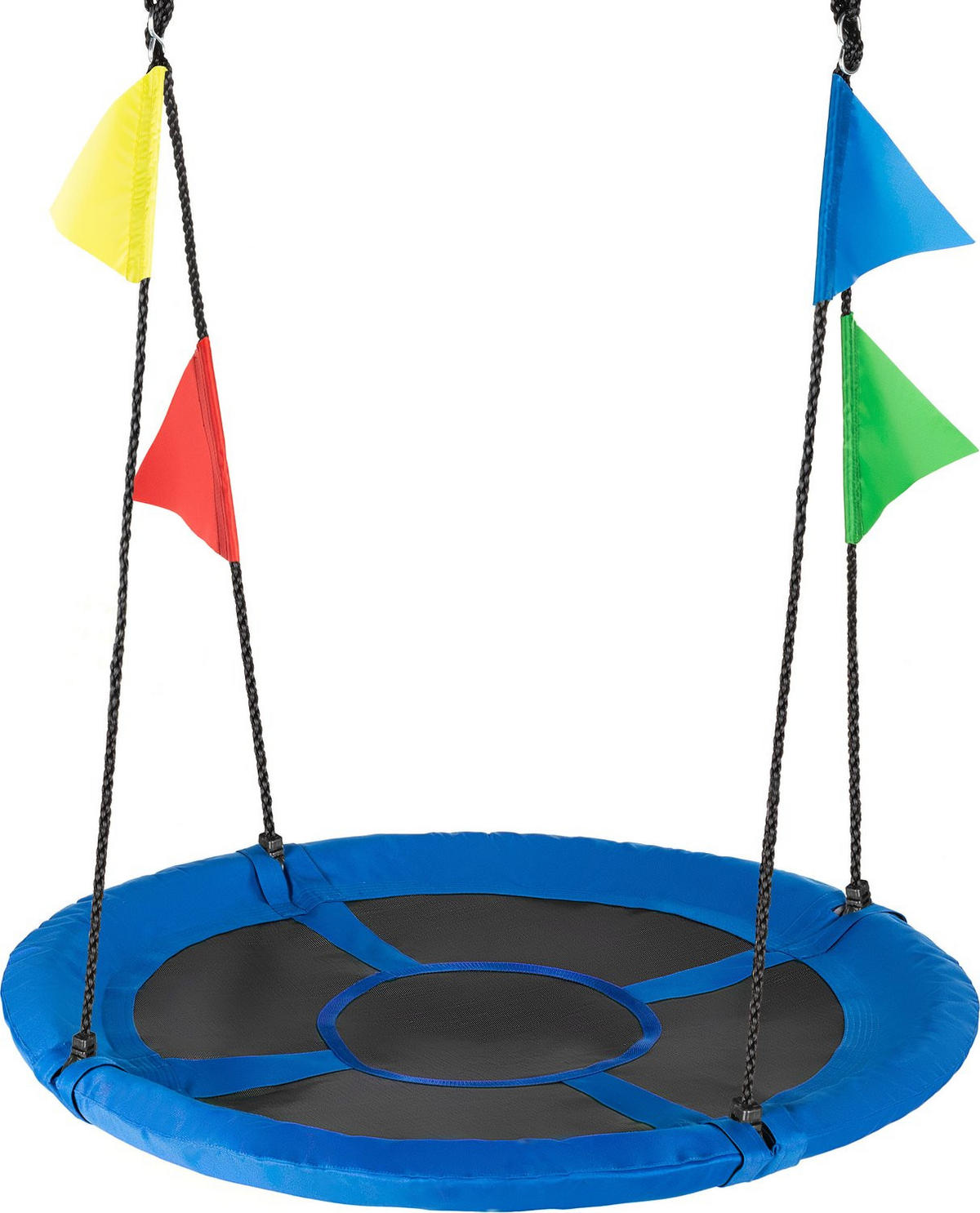 NESTSCHAUKEL bis 150 kg, 100 cm Durchmesser - Blau, Textil (100/160/100cm) - Luverno