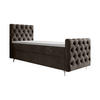 BOXBETT CHESTER PLUS P mit Matratze H3, Bonell und Topper 80x200 Monolith 15 - Braun, Textil (80/200cm) - Bedante