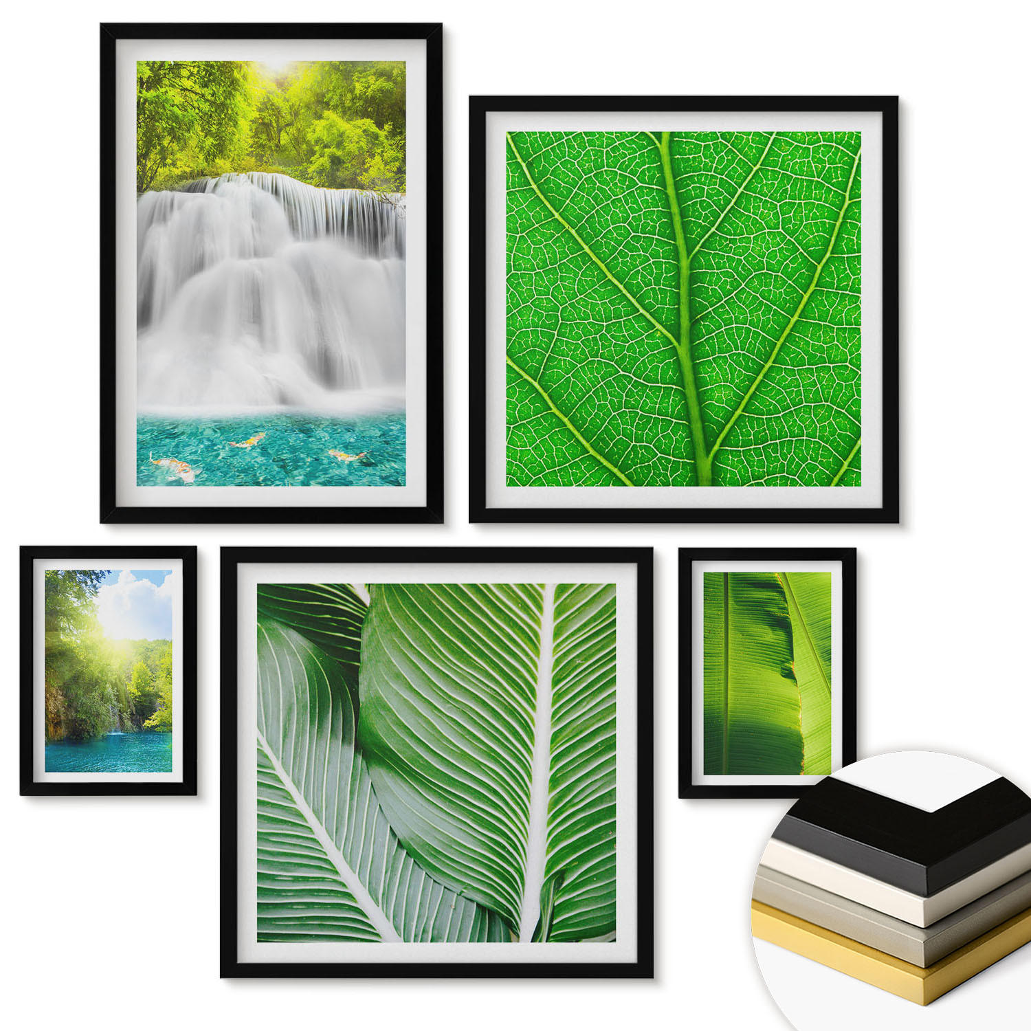 ArtPrintCave Wandbilder Schwarz 40x60 cm
