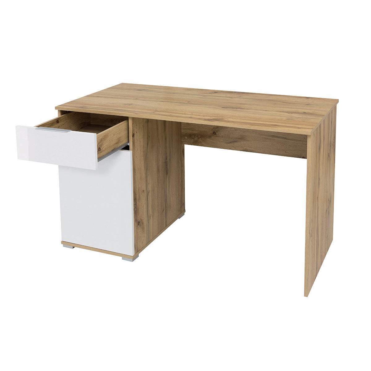 SCHREIBTISCH Selma Weiß und Holz - Weiß, Holzwerkstoff (60/120/76cm) - Petits-meubles