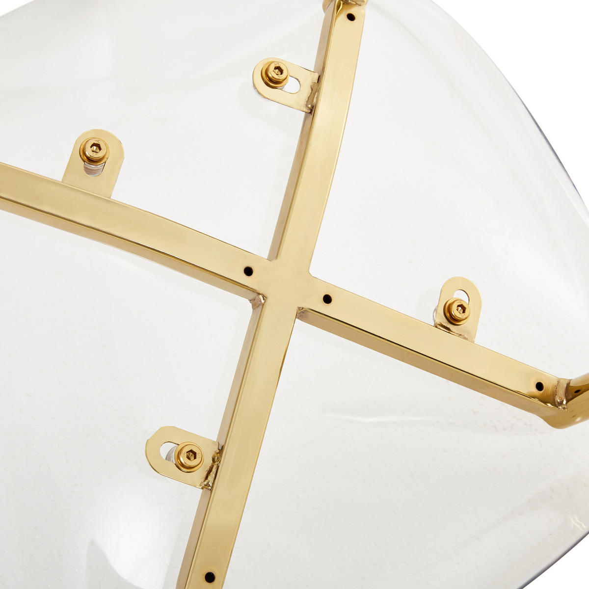 ESSZIMMERSTUHL 4er-Set 83 cm Kunststoff Transparent mit Metallbeinen Gold - Goldfarben, Metall (45.7/83/44cm) - Meubliv