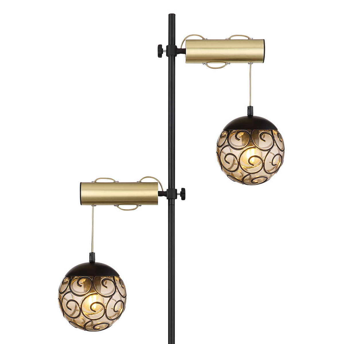 LED STEHLEUCHTE FITZ Grau Rauchoptik - Grau, Metall (51/25/168cm) - Globo Lighting