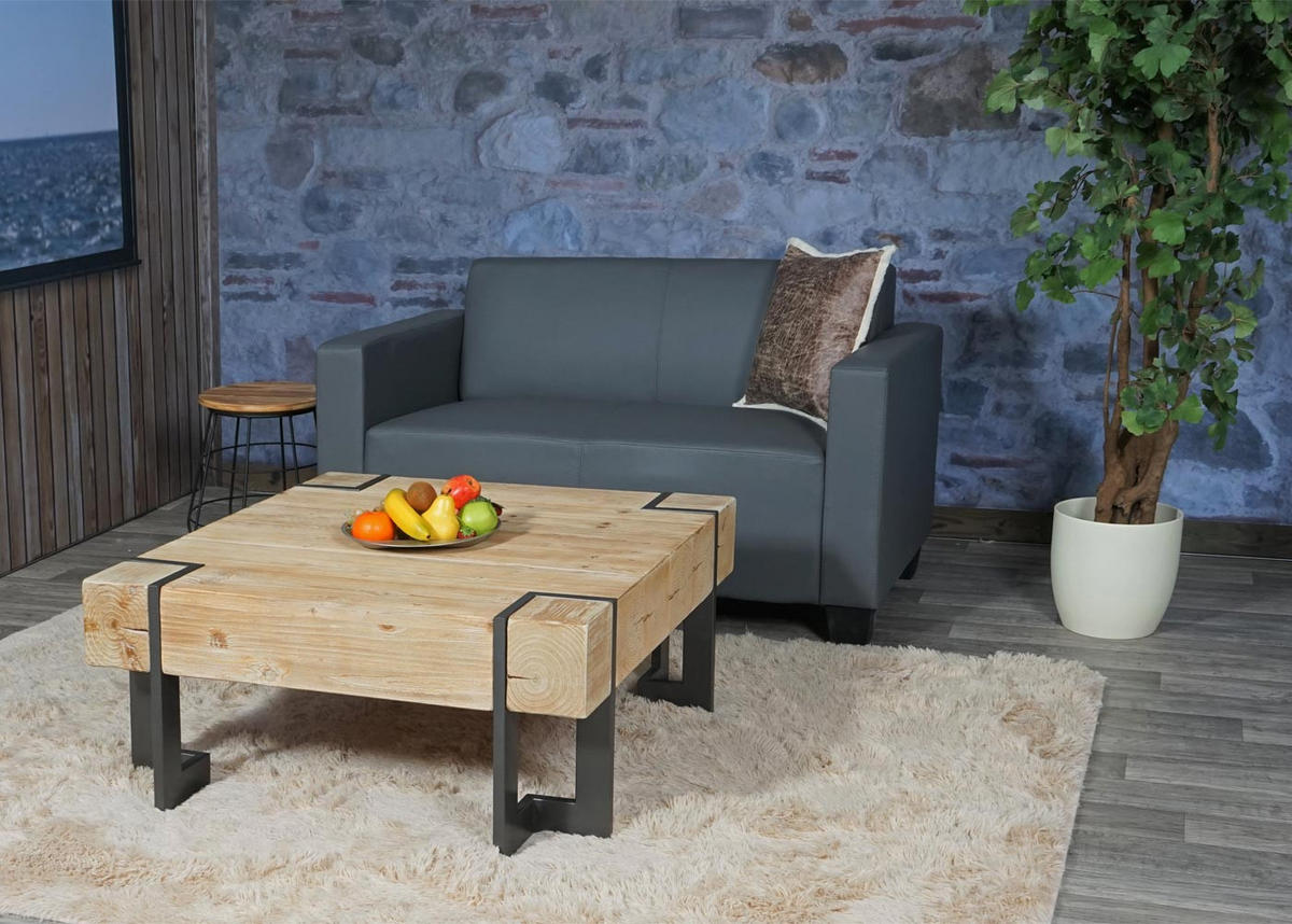 2-SITZER-SOFA Grau - Grau, Textil (136/76/72cm) - MCW