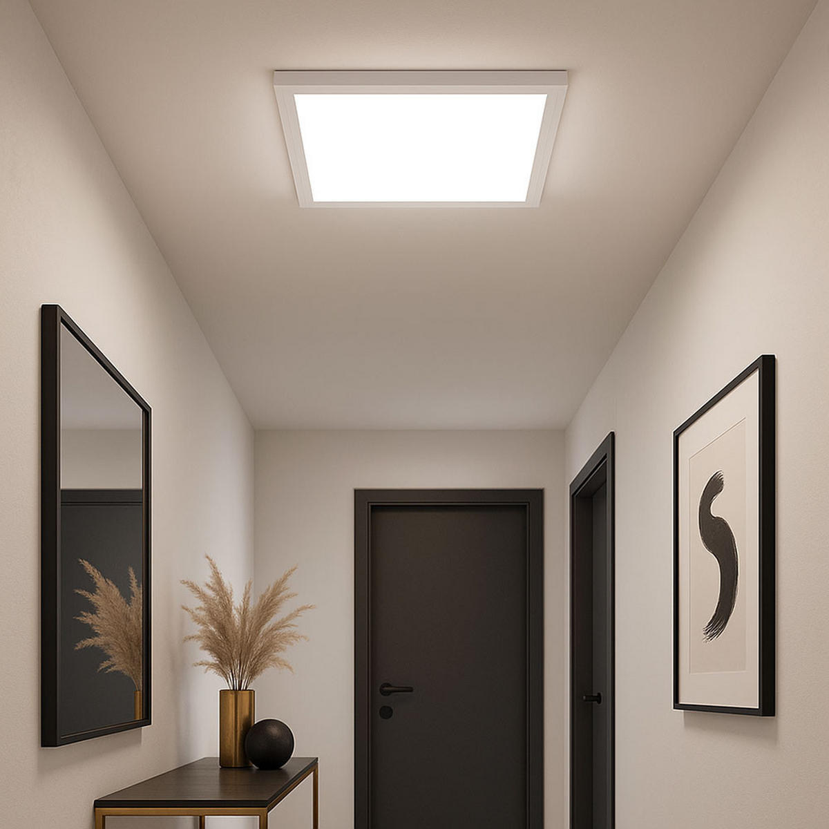 LED PANEL Weiß Kunststoff - Weiß, Metall (30/30/11cm)