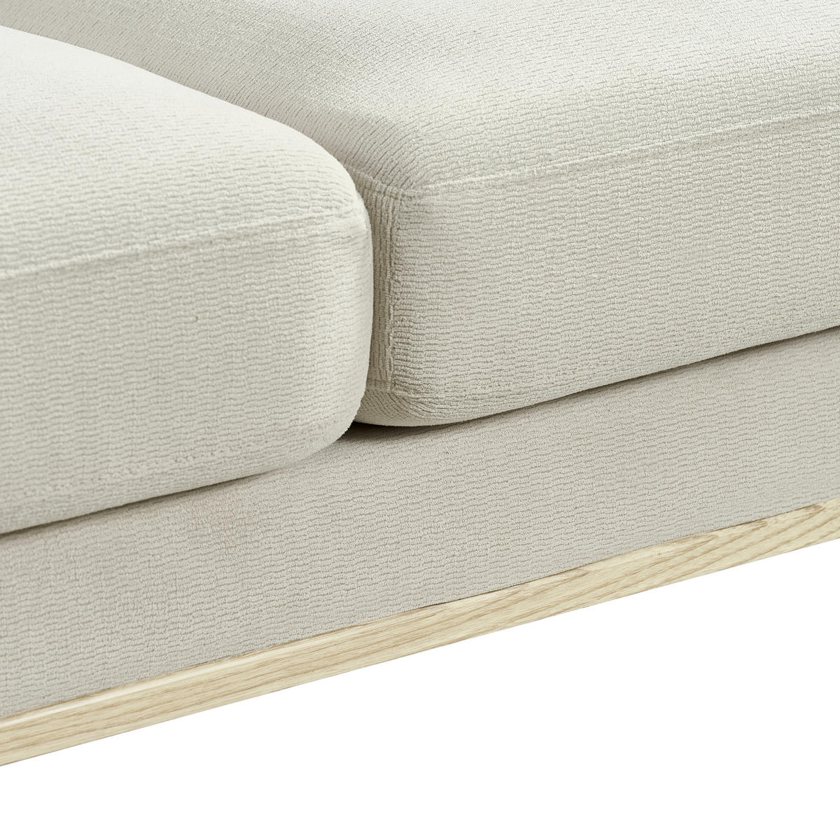 2-SITZER-SOFA DE-34686 mit USB-Ladeanschluss Beige - Beige, Holzwerkstoff (72/85/135cm) - ComfortXL