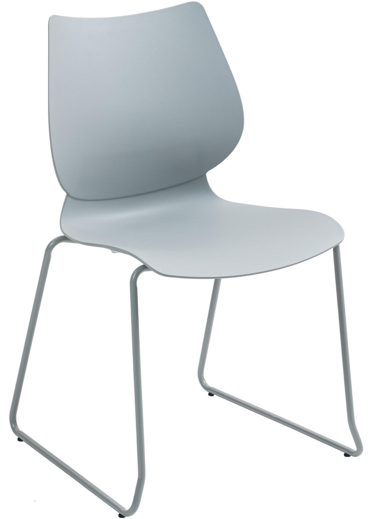 BESUCHERSTUHL Kunststoff Grau - Grau, Kunststoff/Metall (47/86/50cm) - CLP