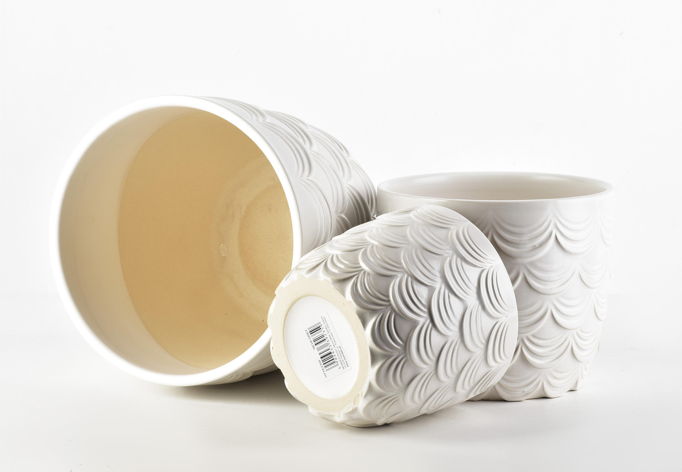 BLUMENTÖPFEN Neva Weiß 21/21/19 cm Keramik - Weiß, Keramik (19cm) - Mondex