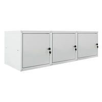 SCHLIESSFACHWÜRFEL Cubic 3er-Set 35x35x35 cm Grau - Grau, Metall (105/35/35cm) - PROREGAL