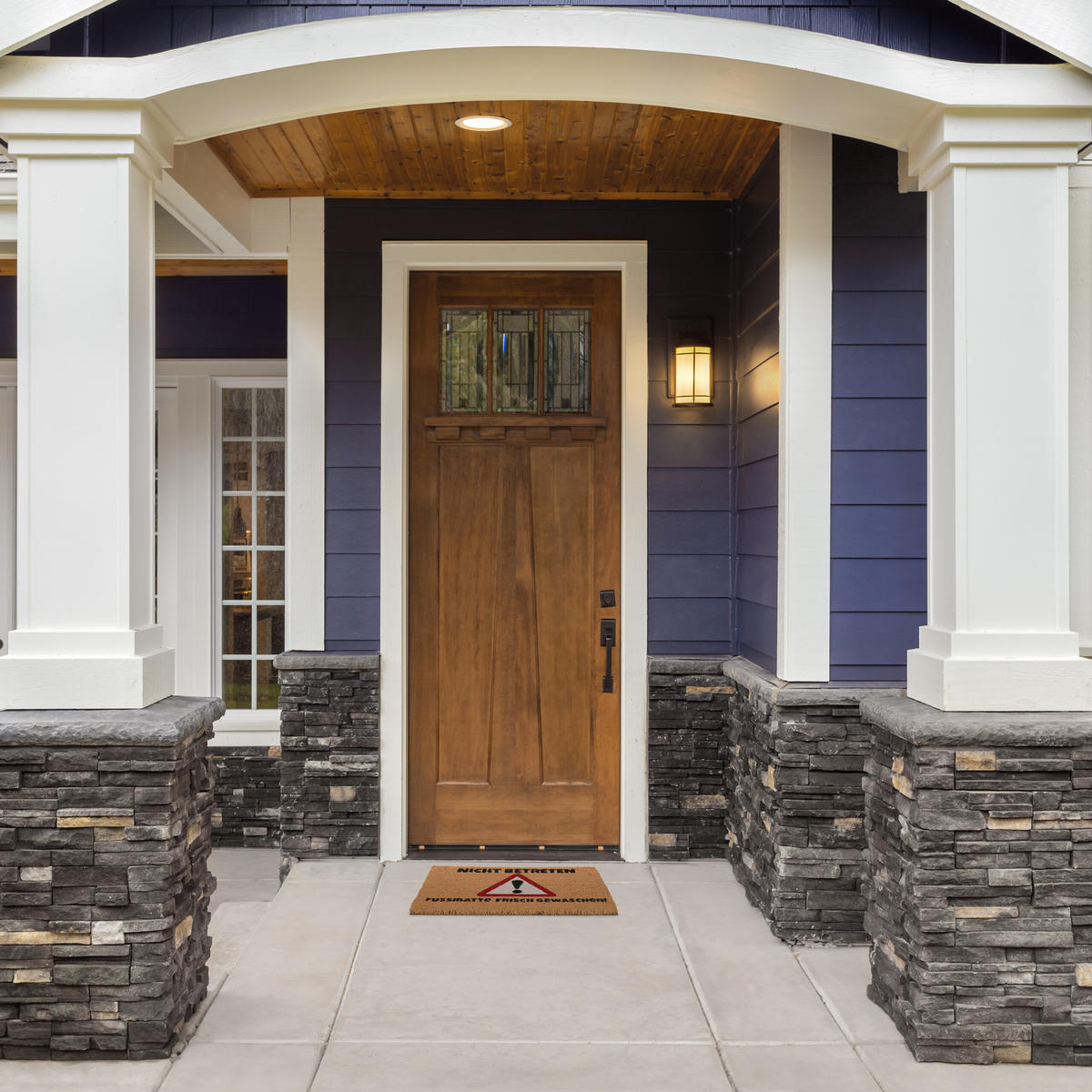 FUßMATTE - Hellbraun, Kunststoff/Textil (60/40cm) - Relaxdays