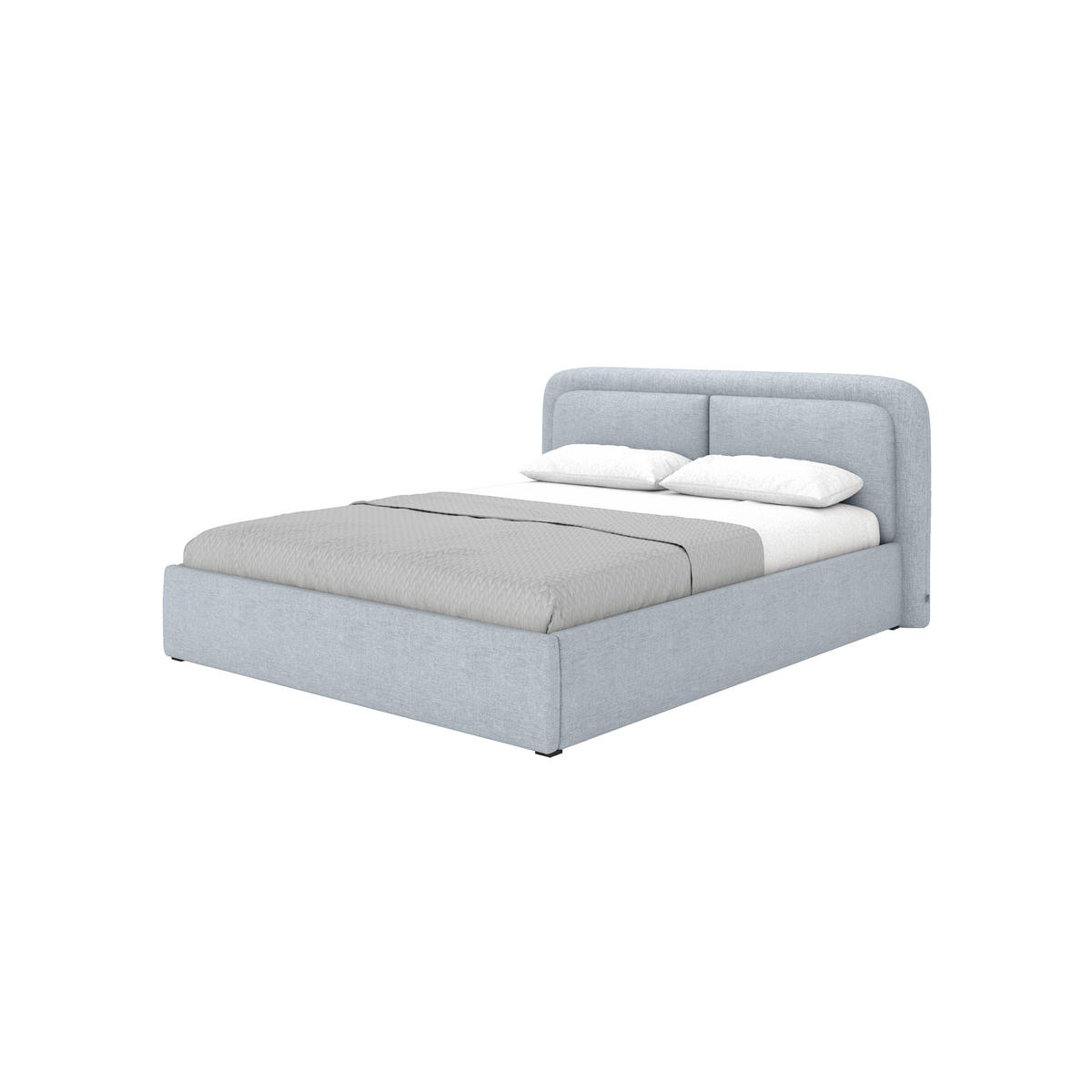 POLSTERBETT Skalo 160x200 cm, Silber - Silberfarben, Textil (160/200cm) - Fedve