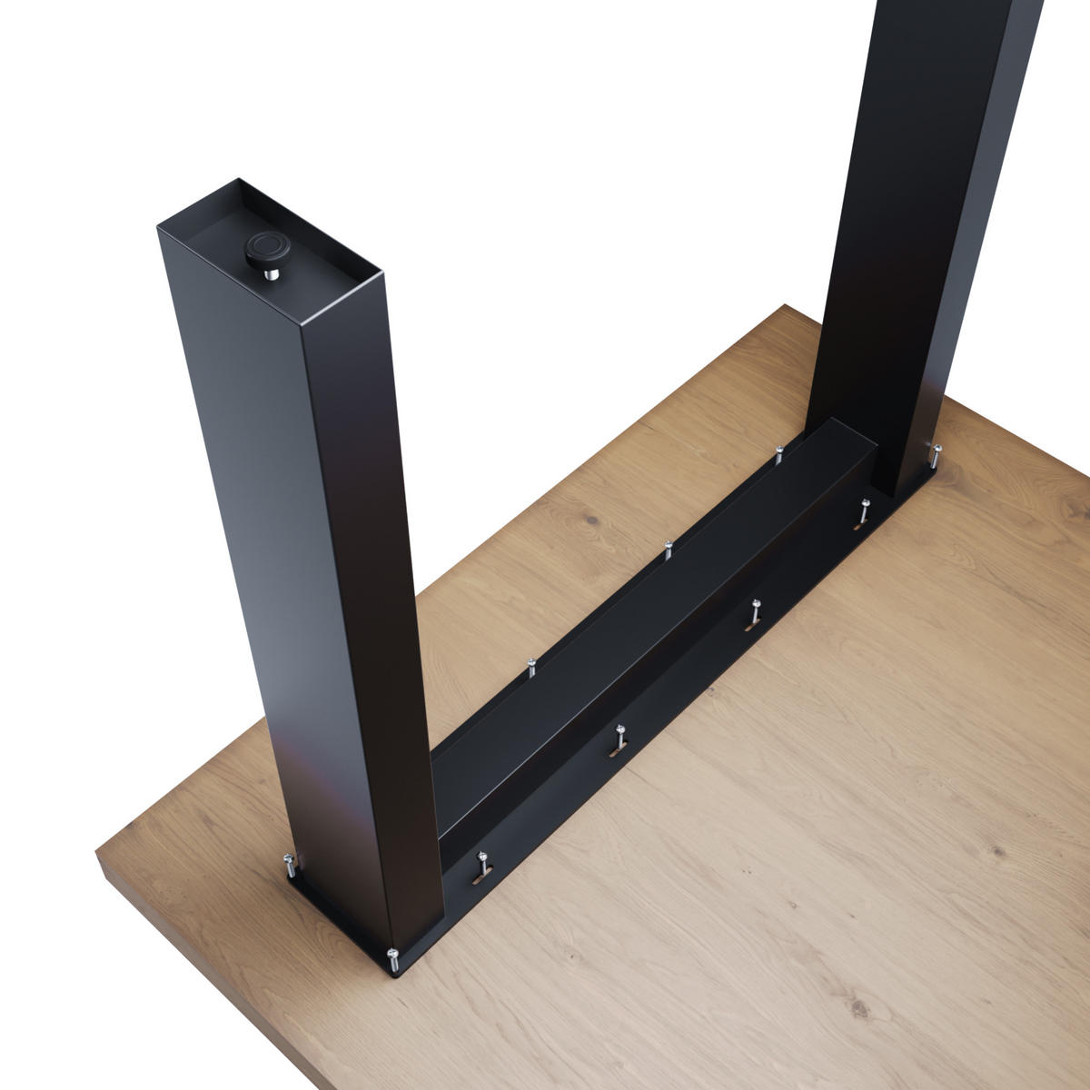 TISCHBEINE Etamin Lite Extreme 2er-Set Schwarz 72cm - Schwarz, Metall (80/72/10cm) - Metalo Pro