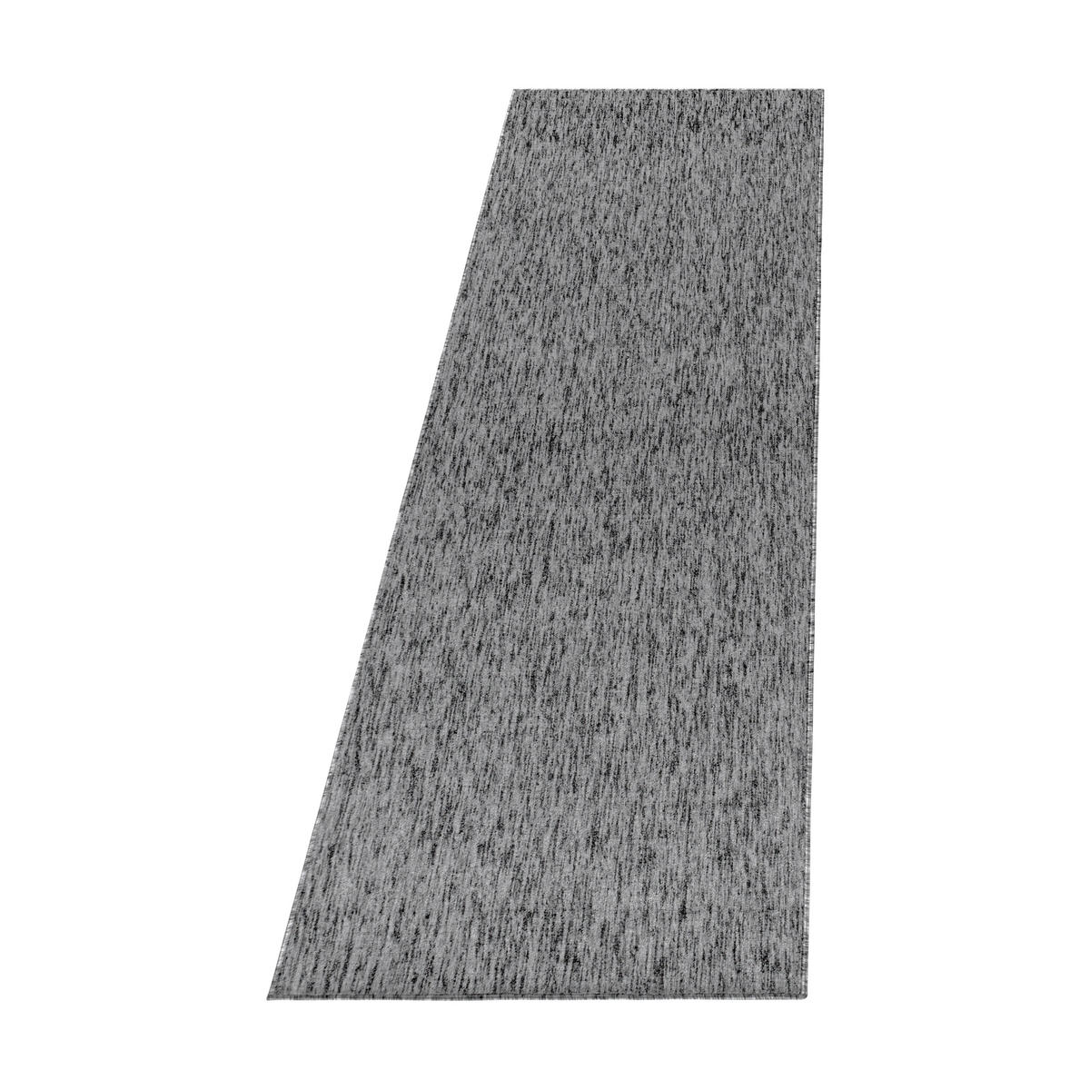 TEPPICH Kurzflor Unifarben Polypropylen saugroboter Wohnzimmer Grau Läufer 80x250 - Grau, Textil (80/250cm) - KADIMA DESIGN