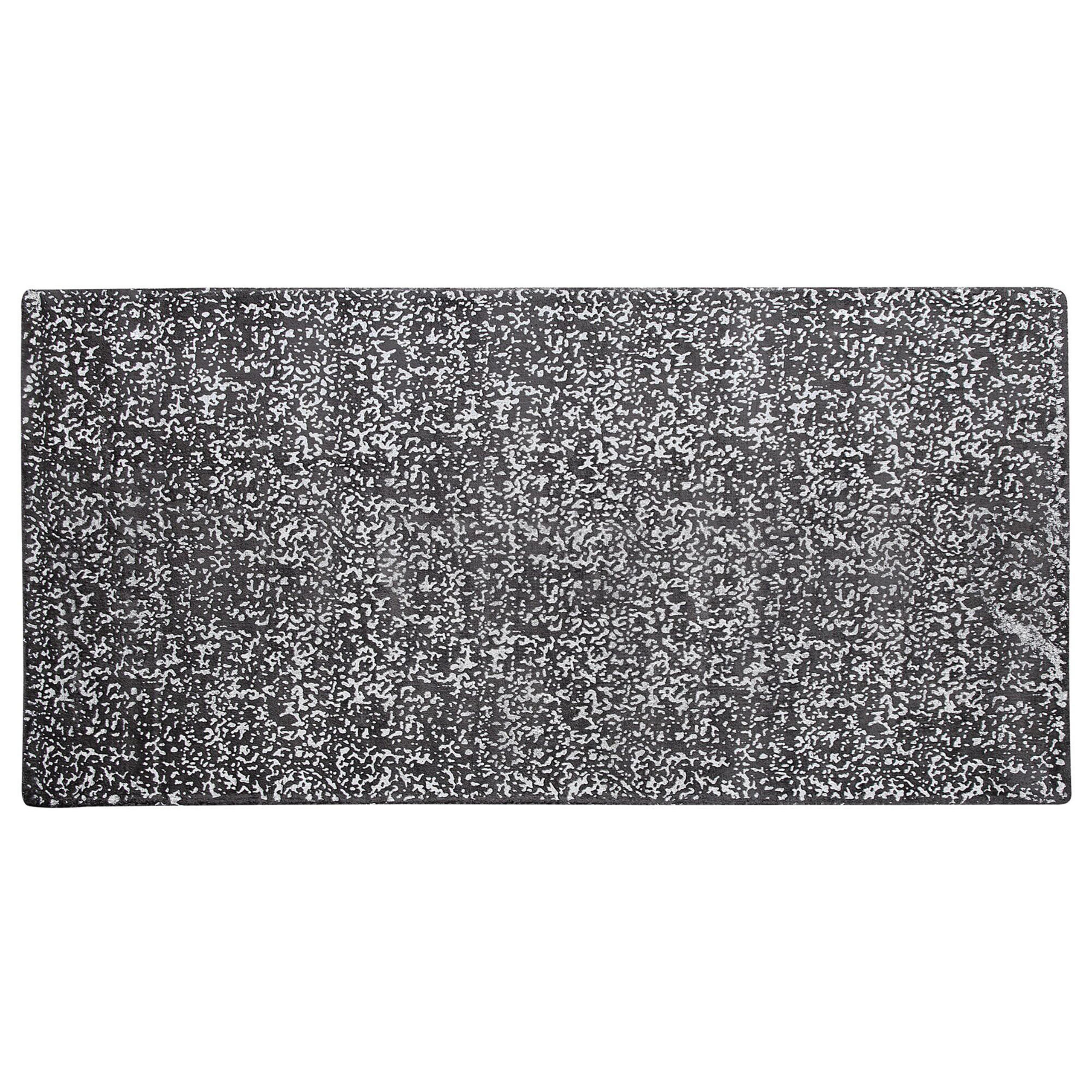 KURZFLOR-TEPPICH Esel 150/80 cm - Grau, Naturmaterialien (80/150cm) - Beliani