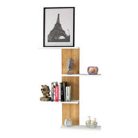 WANDREGAL Hammerfest - Eichefarben/Weiß, Holzwerkstoff (78/100/17cm) - [en.casa]