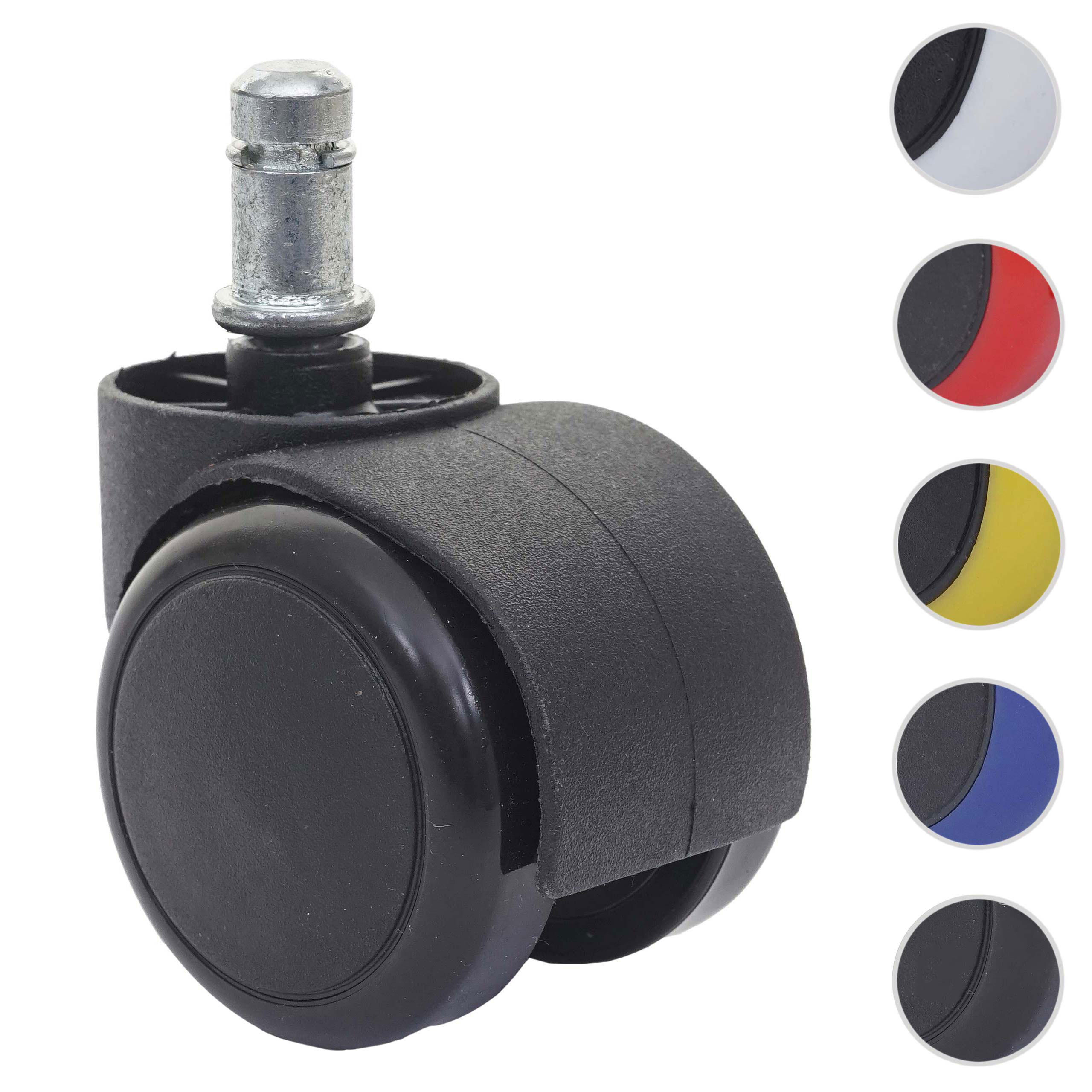 HARTBODENROLLEN 5ER SET Schwarz, Schwarz 5er-Set - Schwarz, Metall (1/1/1cm) - MCW